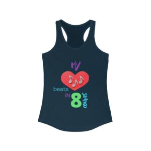 "My heart beats" Women's Ideal Racerback Tank