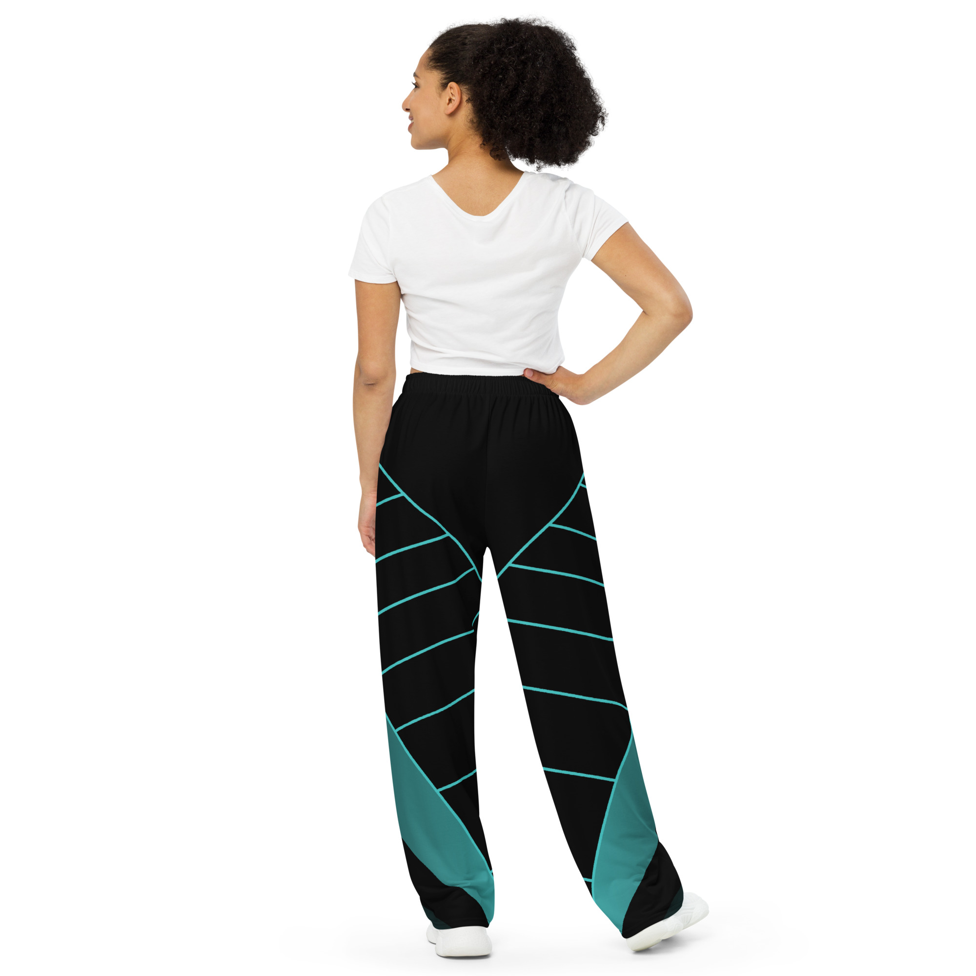 Season 4 Black and blue wide-leg pants - Image 3