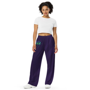 Season 4 purple wide-leg pants